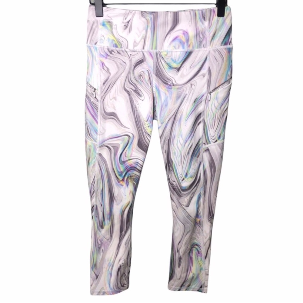 Athleta Contender Opal Capri Powerlift Leggings Size XS Pastel Pattern - Picture 4 of 12
